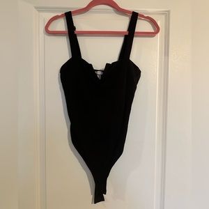 Free People Black Bodysuit